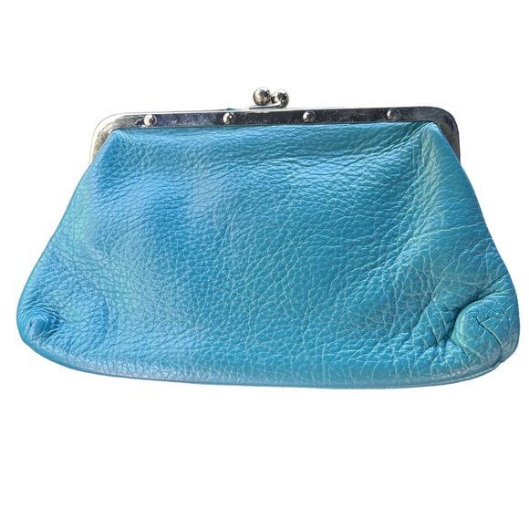 Vintage Roger Van S Pebbled Leather Frame Kisslock Clutch Bag - Picture 2 of 9